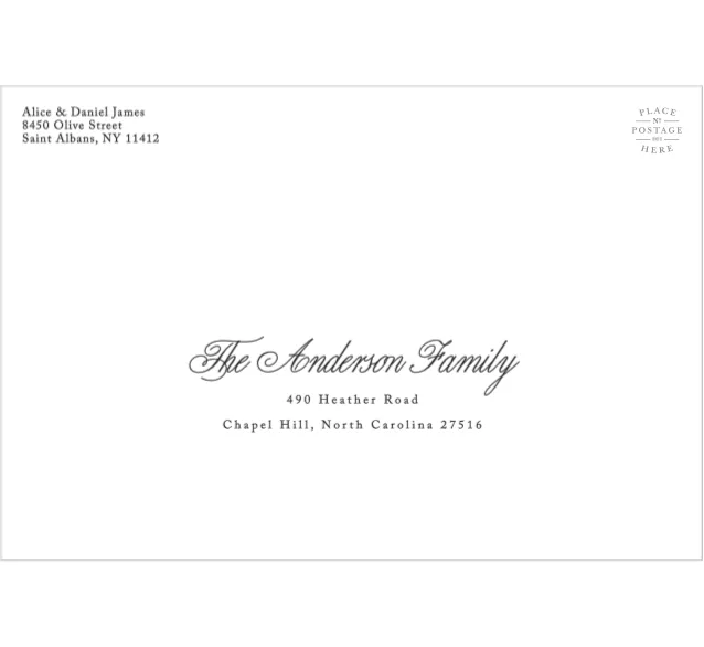 How to properly address wedding envelopes with return address on front