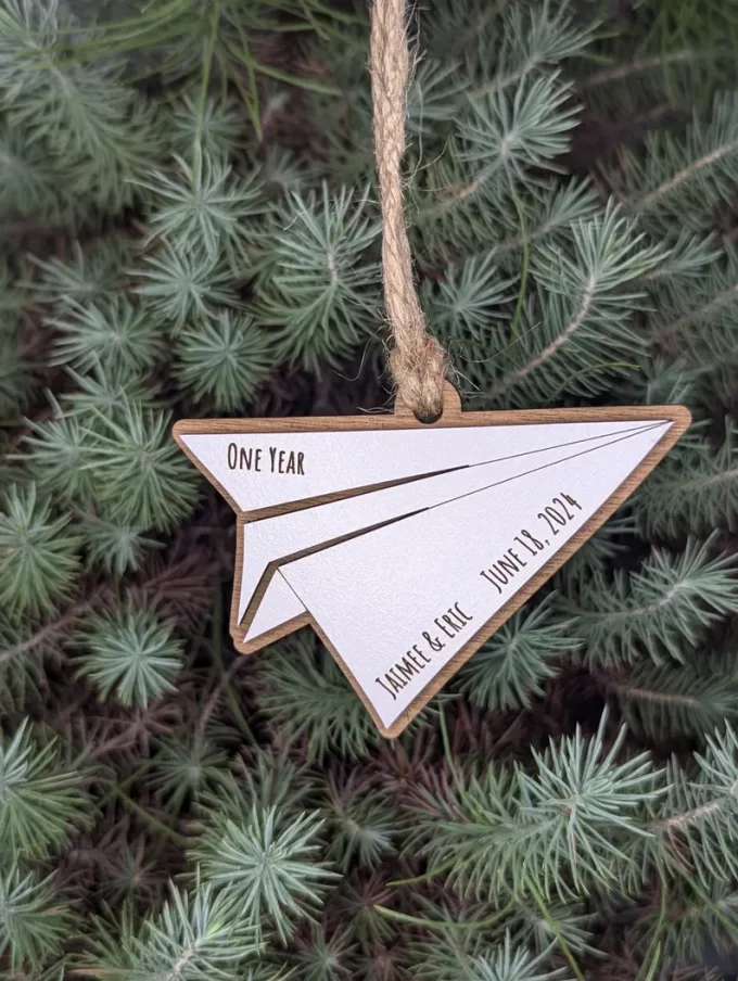Paper airplane 1st wedding anniversary present