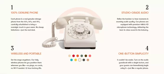 What makes this phone the best audio guest book for weddings