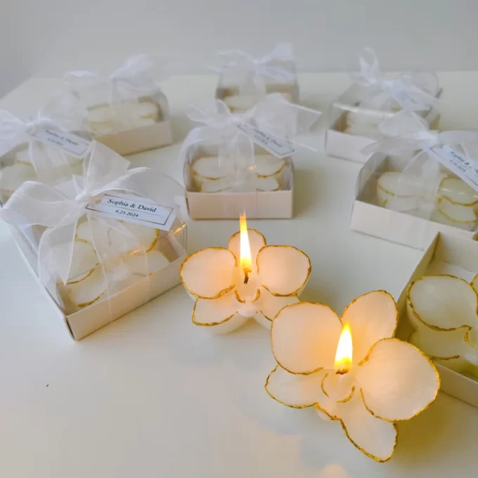 Flower candle favors