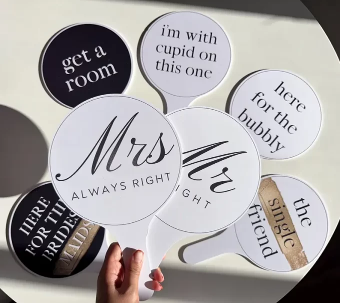 Wedding photo props for polaroid guest book