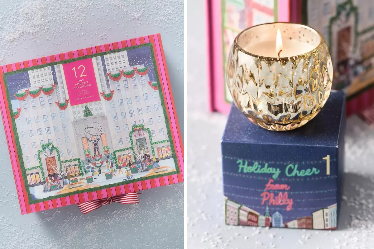 Anthropologie Holiday in the City 12-Day Advent Calendar with candles and room spray