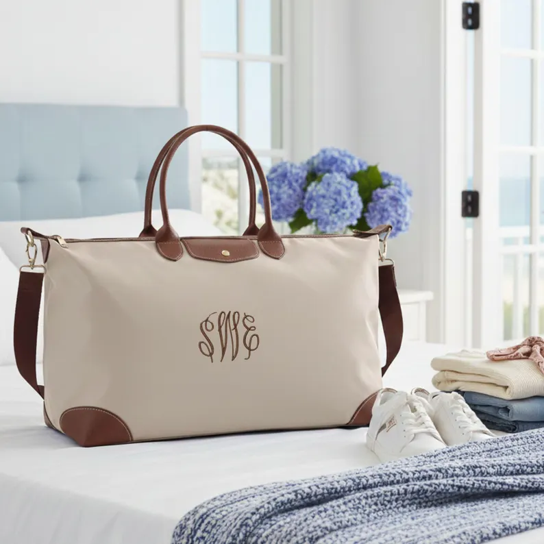 monogrammed weekender bag engagement gift