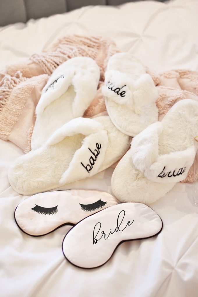 Bride and babe slippers