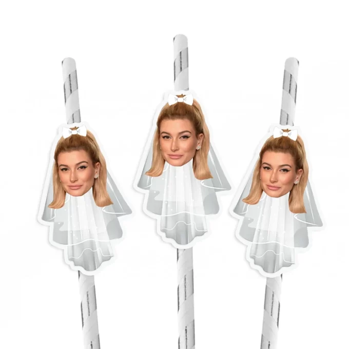 Bride face straws