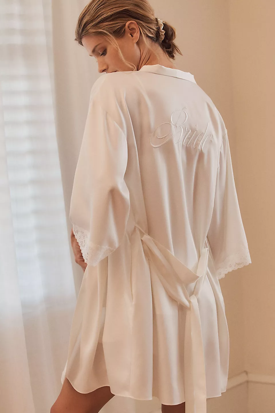 bride embroidered robe engagement gift