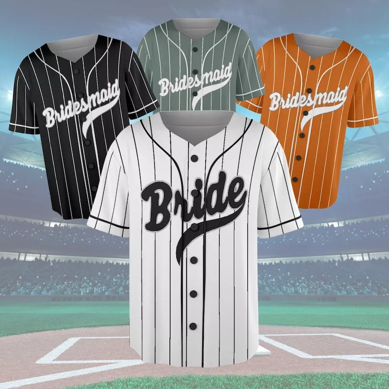 custom bridesmaid baseball jerseys for getting ready outfit alternatives to pajamas