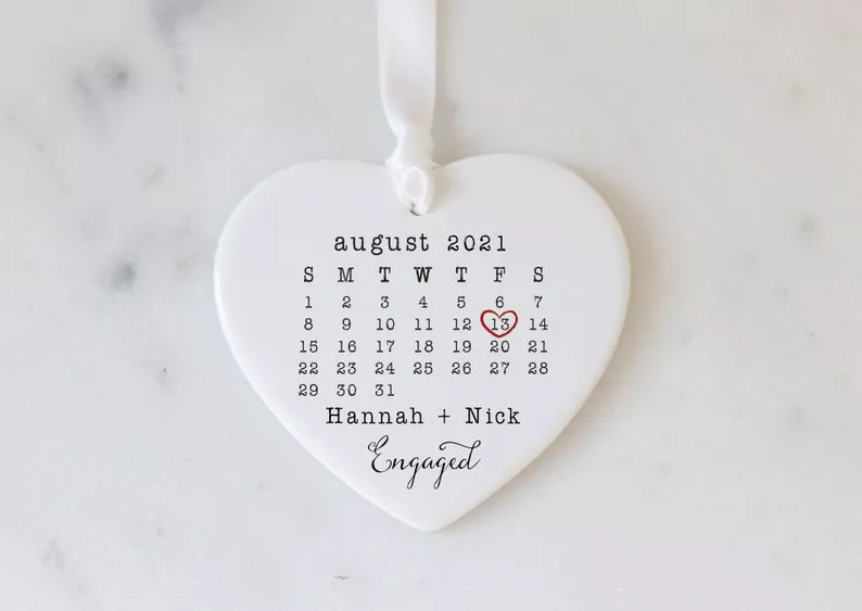 ornament engagement gift for bride