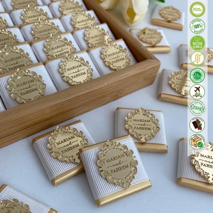 Gourmet chocolate wedding gifts