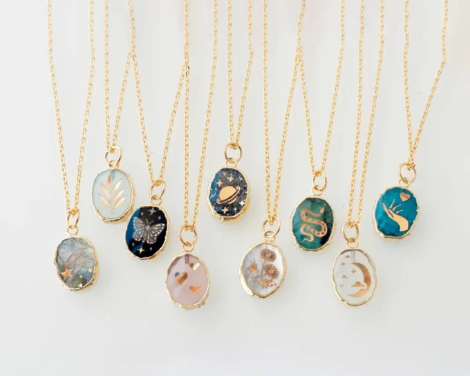 gemstone necklaces for bridesmaids