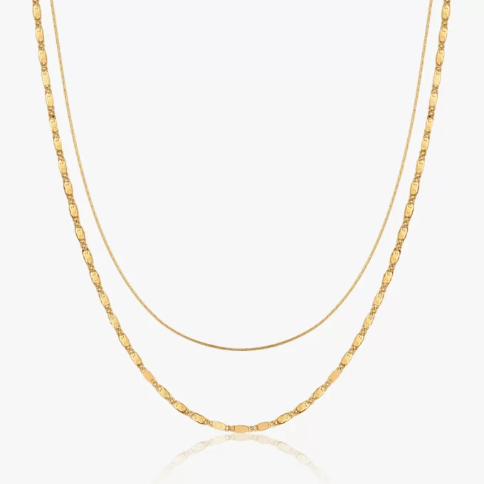 Two layer bridesmaid necklace minimalist style