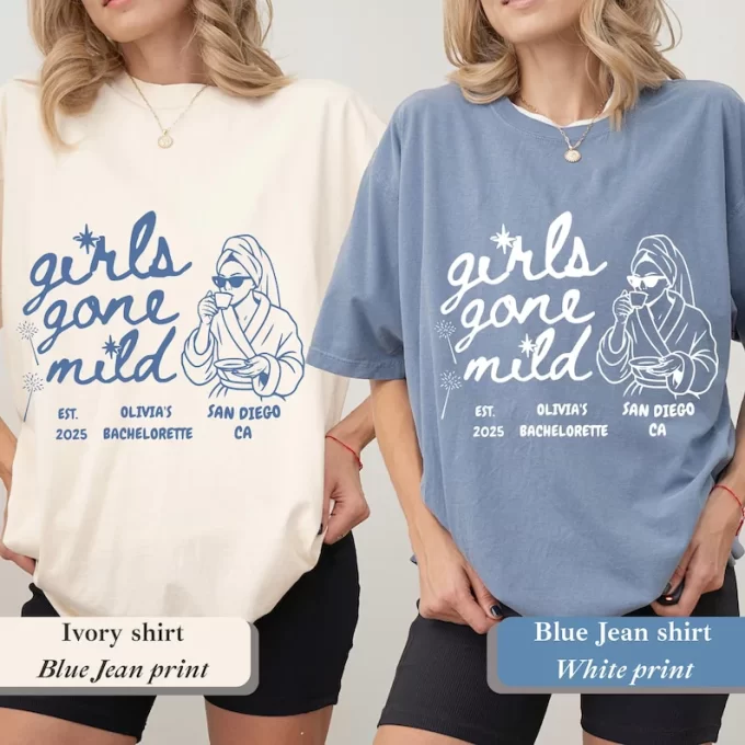 Personalized girls gone mild bachelorette party tees