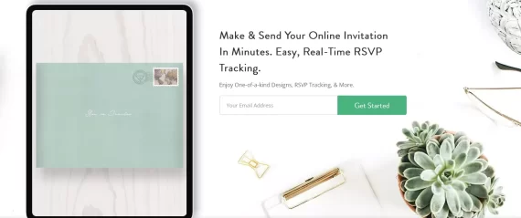 Eco-friendly digital wedding invitations from Greenvelope