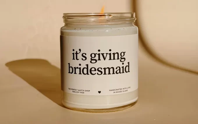 Bridesmaid candle