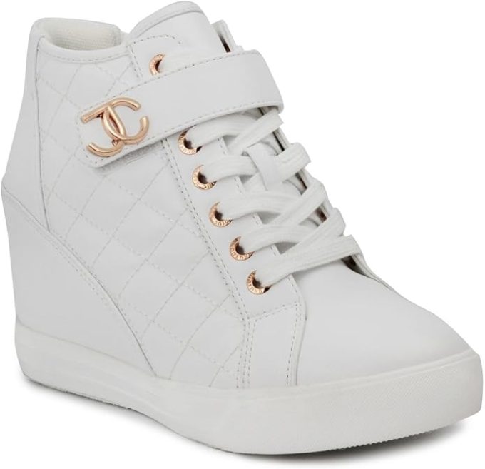 Juicy Couture white bridal platform sneaker