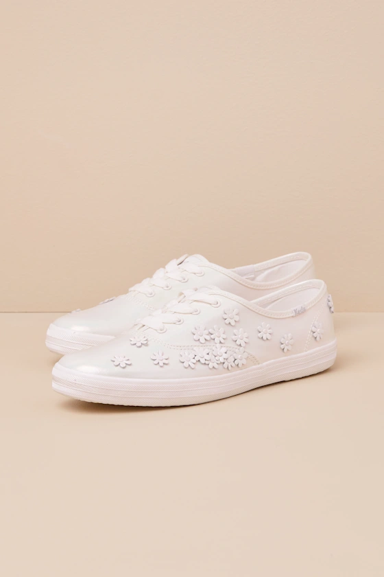 Keds bridal sneakers with flowers