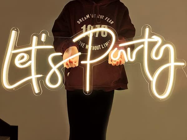 lets party neon sign