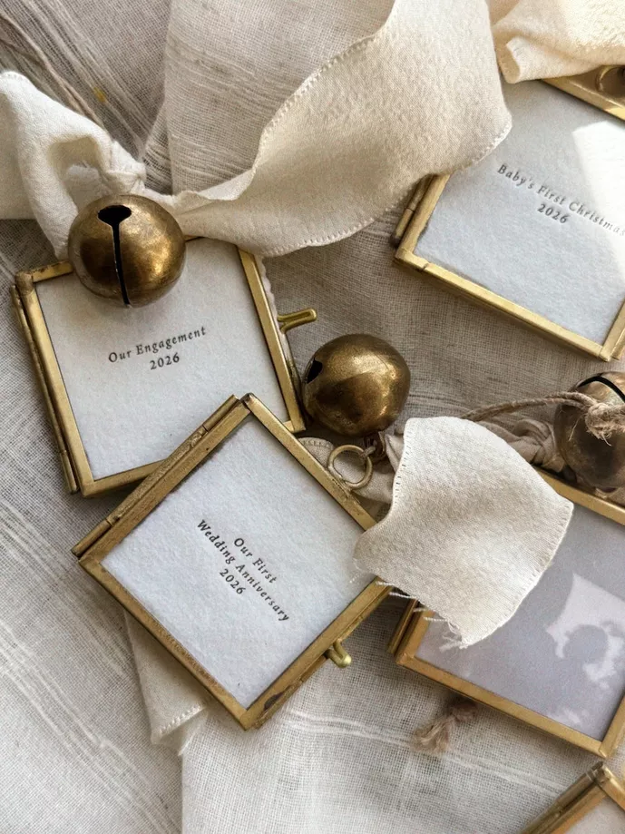 1st year letterpress paper ornament