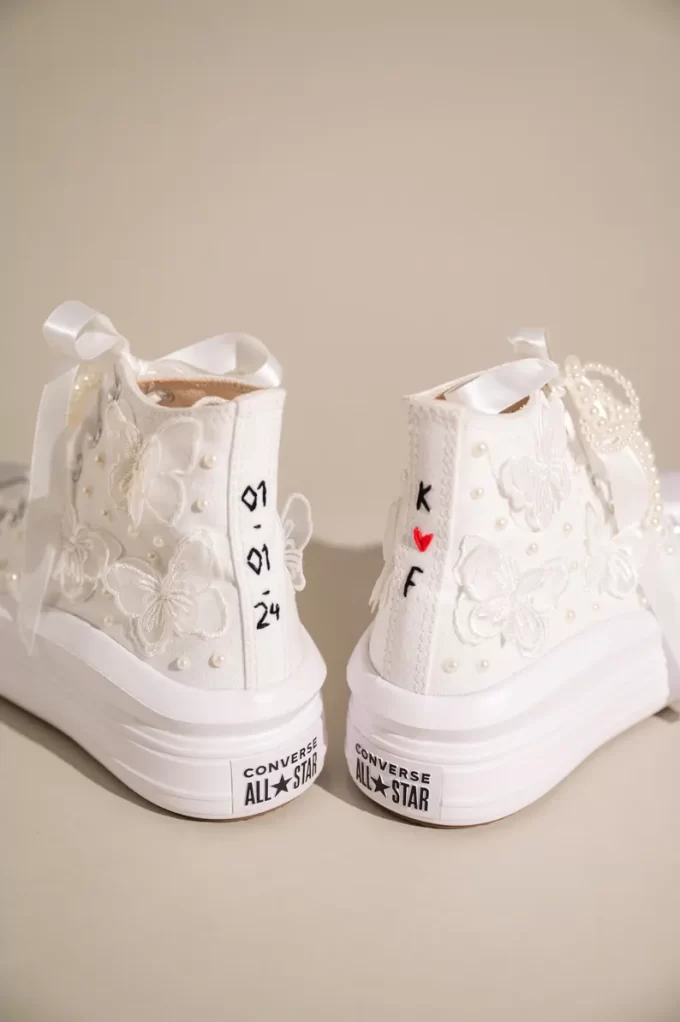 Luxury Converse high top wedding sneakers