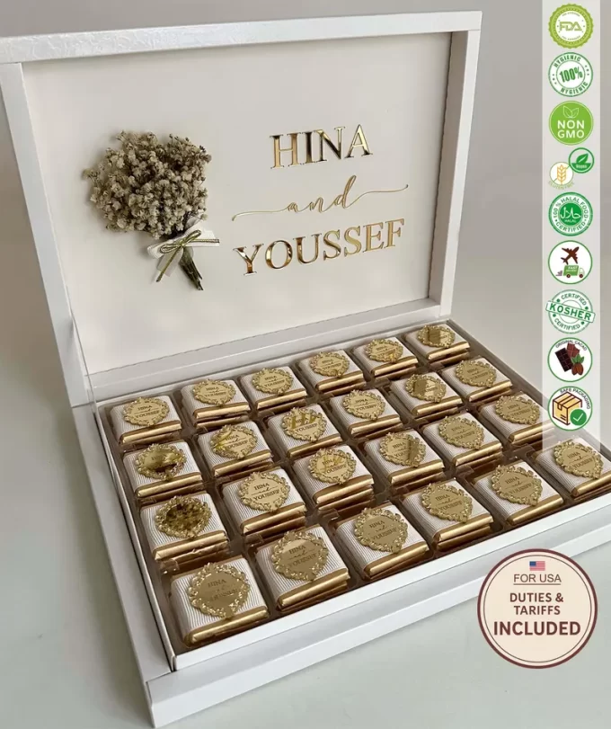 Custom chocolate bars for weddings