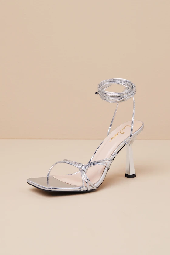 Metallic heels to wear with bridal suit