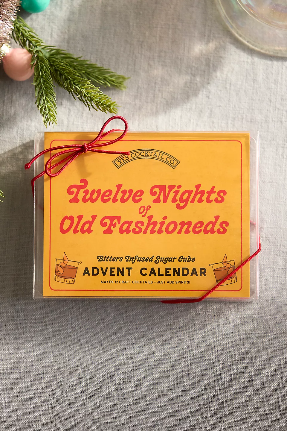 12 Nights of Old Fashioneds Cocktail Cube Advent Calendar with 12 cocktail cubes