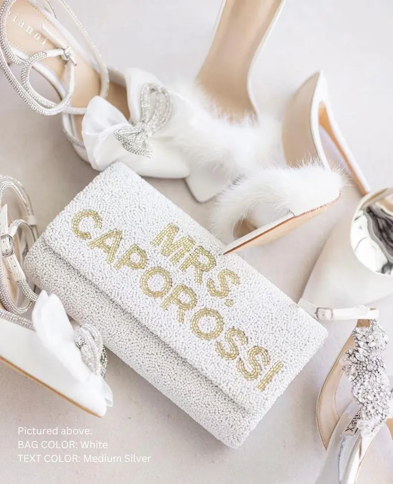 personalized bridal purse engagement gift for bride