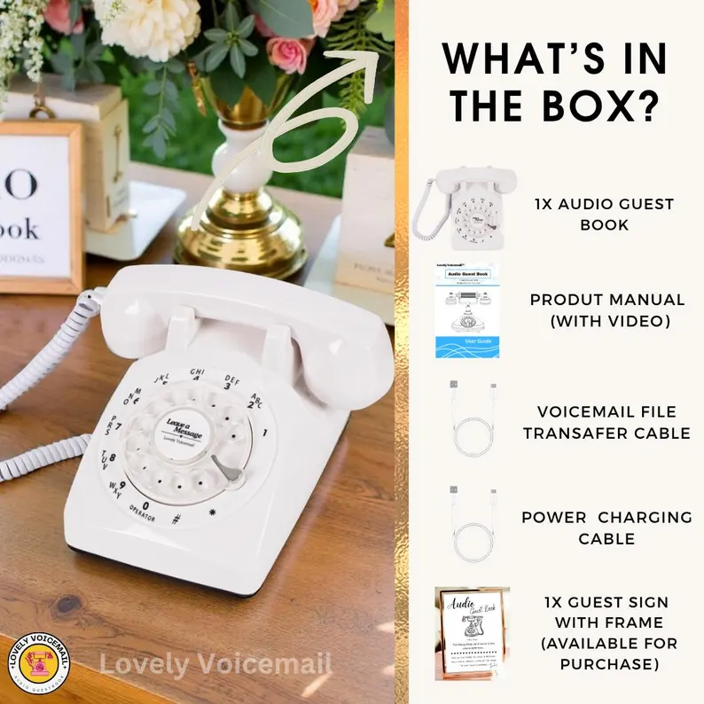 wedding audio guest book qr code sign minimalist modern setup table