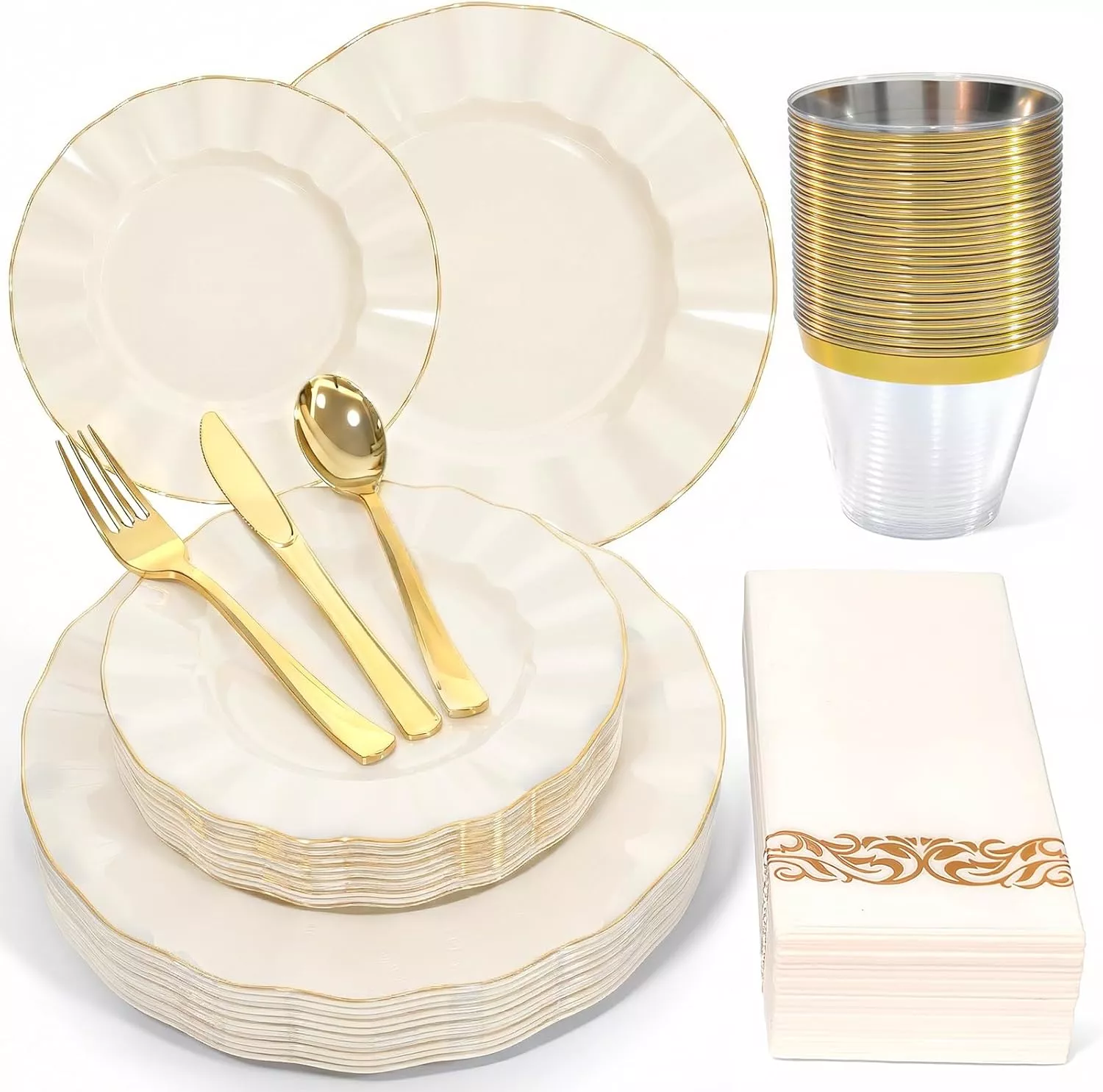 wedding dinnerware and silverware set