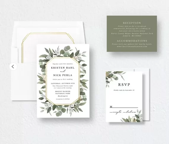 Wedding invitations from The Knot