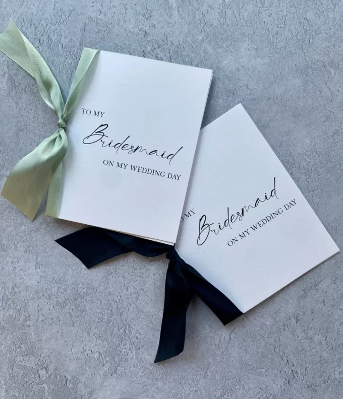 Bridesmaid thank you card