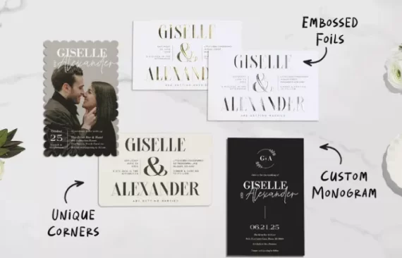 Affordable wedding invitations from VistaPrint