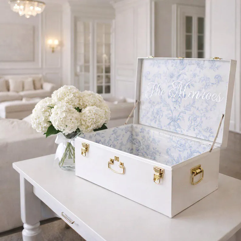 wedding keepsake trunk engagement gift for bride