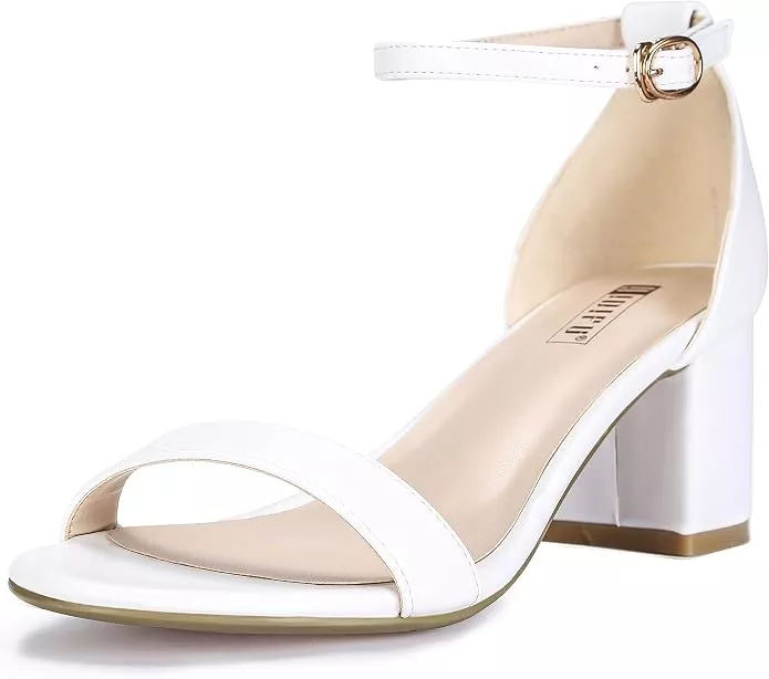 bridal block heels on sale