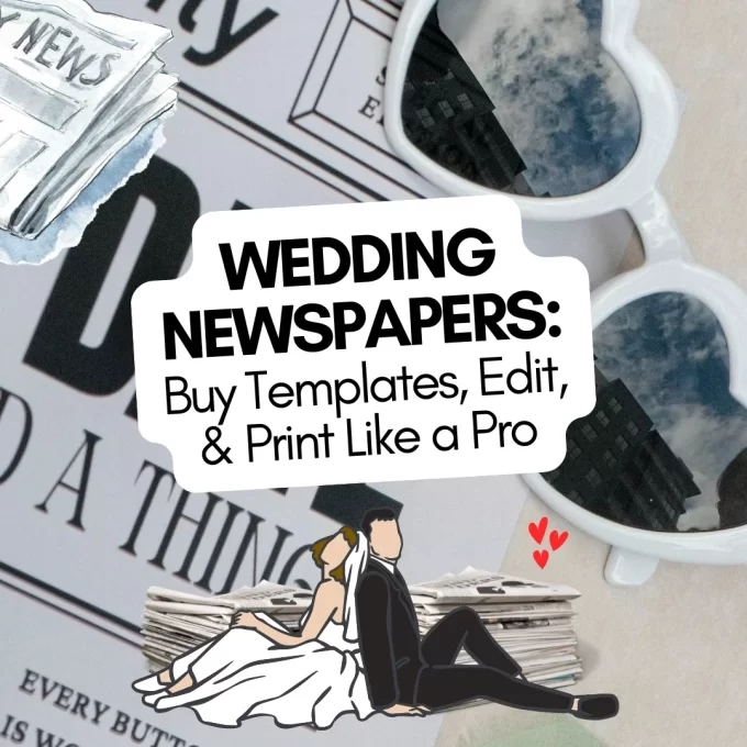Where to buy wedding newspaper templates for programs and announcements plus where to print them