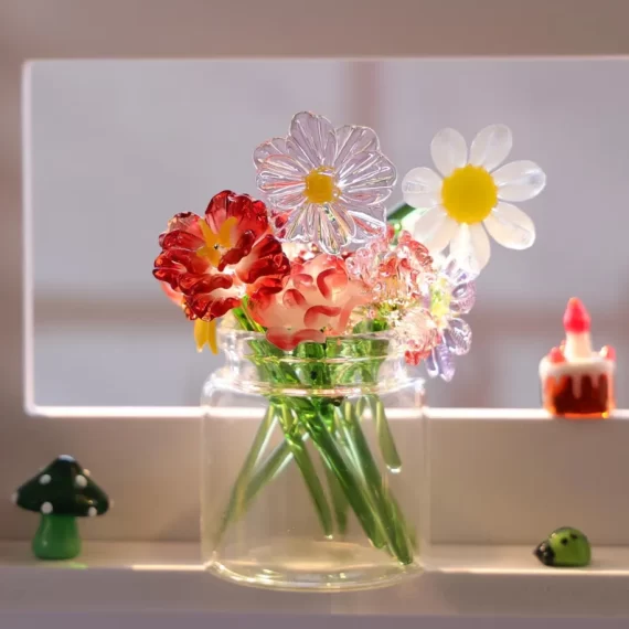 Birth flower glass