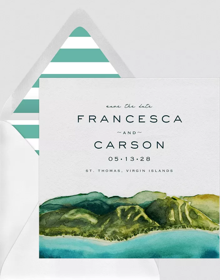 digital save the date example sent by email with modern minimalist design