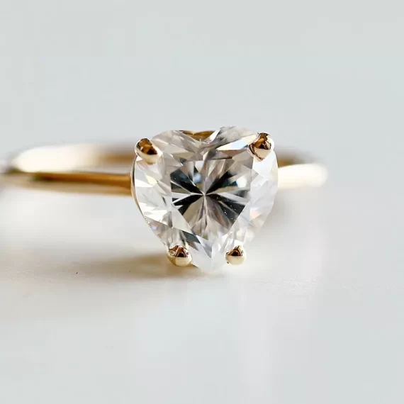 heart shaped diamond ring