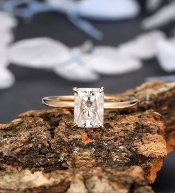 radiant cut moissanite engagement ring under 1000