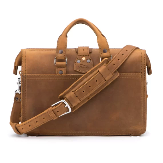 Leather flight bag briefcase gift