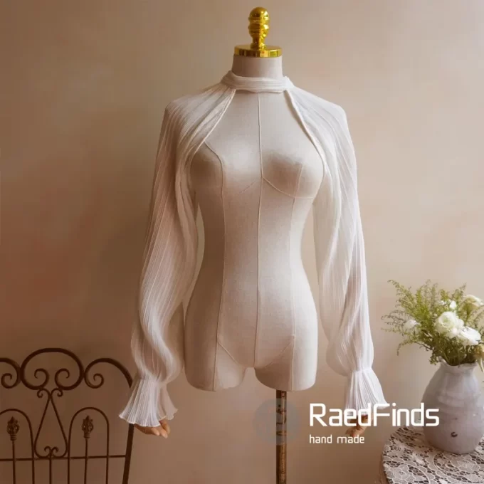 Bell sleeves topper for bridal dress to instantly add wedding sleeve