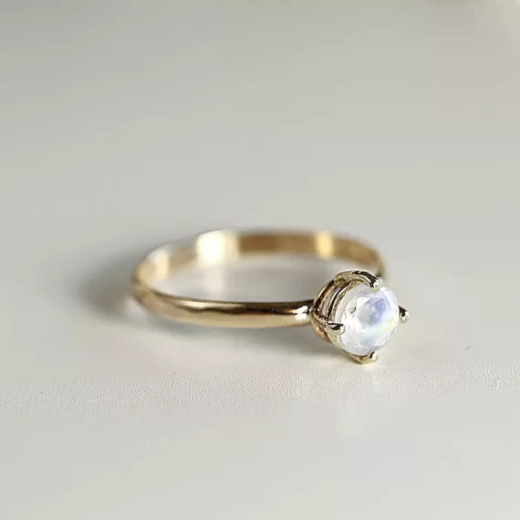simple moonstone ring