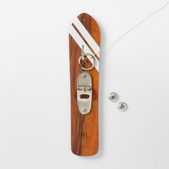 Ski-themed 2-in-1 bottle opener for groomsmen