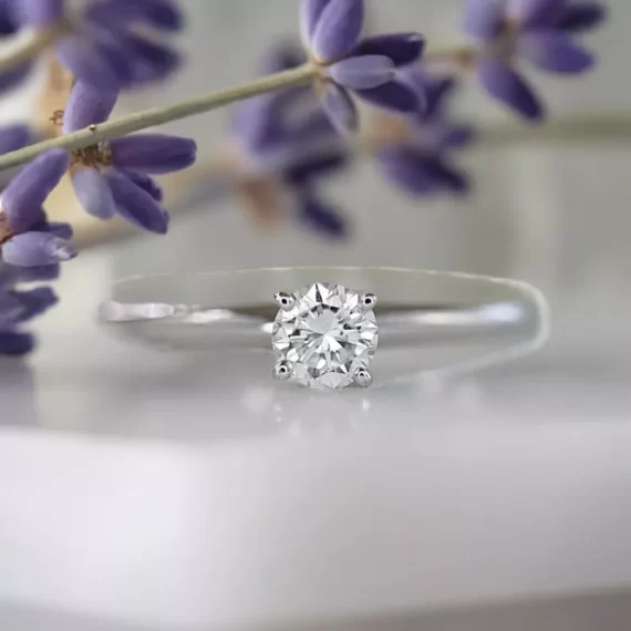 white gold solitaire