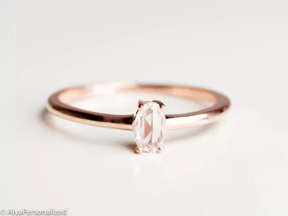 white sapphire engagement ring