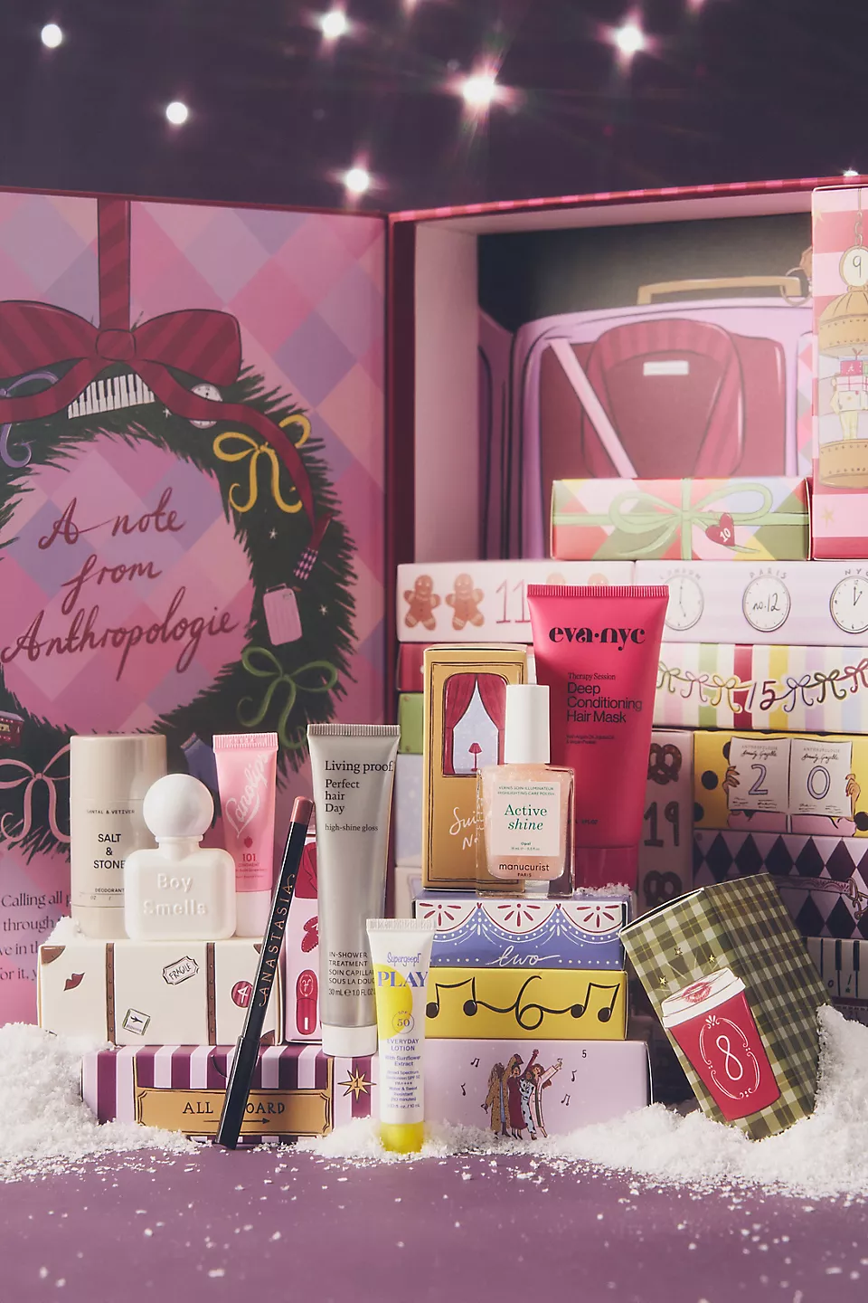 24 days of beauty advent calendar from Anthropologie with beauty minis
