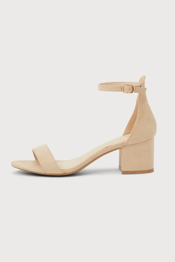 natural colored low heel ankle strap sandals you can wear for outdoor events