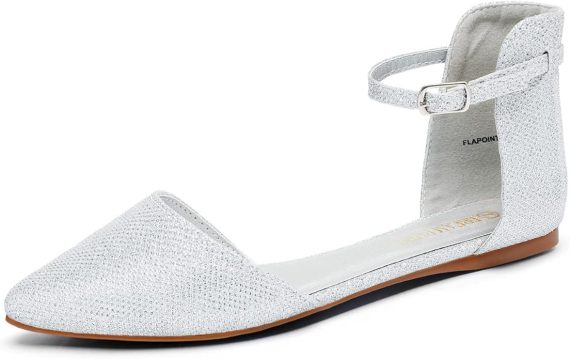 ankle strap wedding flats for brides who don't wear heels