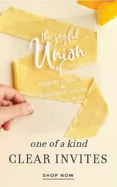 Clear wedding invitations