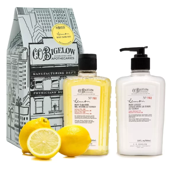 c.o. bigelow lemon lotion and body wash gift set